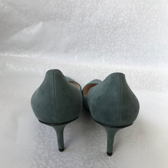 Giorgio Armani Pointed Toe Green Suede Heels Size EU 39 Made in Italy Pre-Owned - Picture 7 of 16